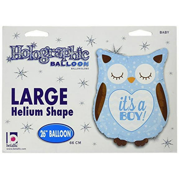 Betallic it's A Boy Baby Owl Shape Balloon, 26", Multicolor