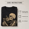 thumbnail image 6 of Skeleton Hugging Cat Graphic T-Shirt, Unisex Classic Fit Cotton Tee, 6 of 8