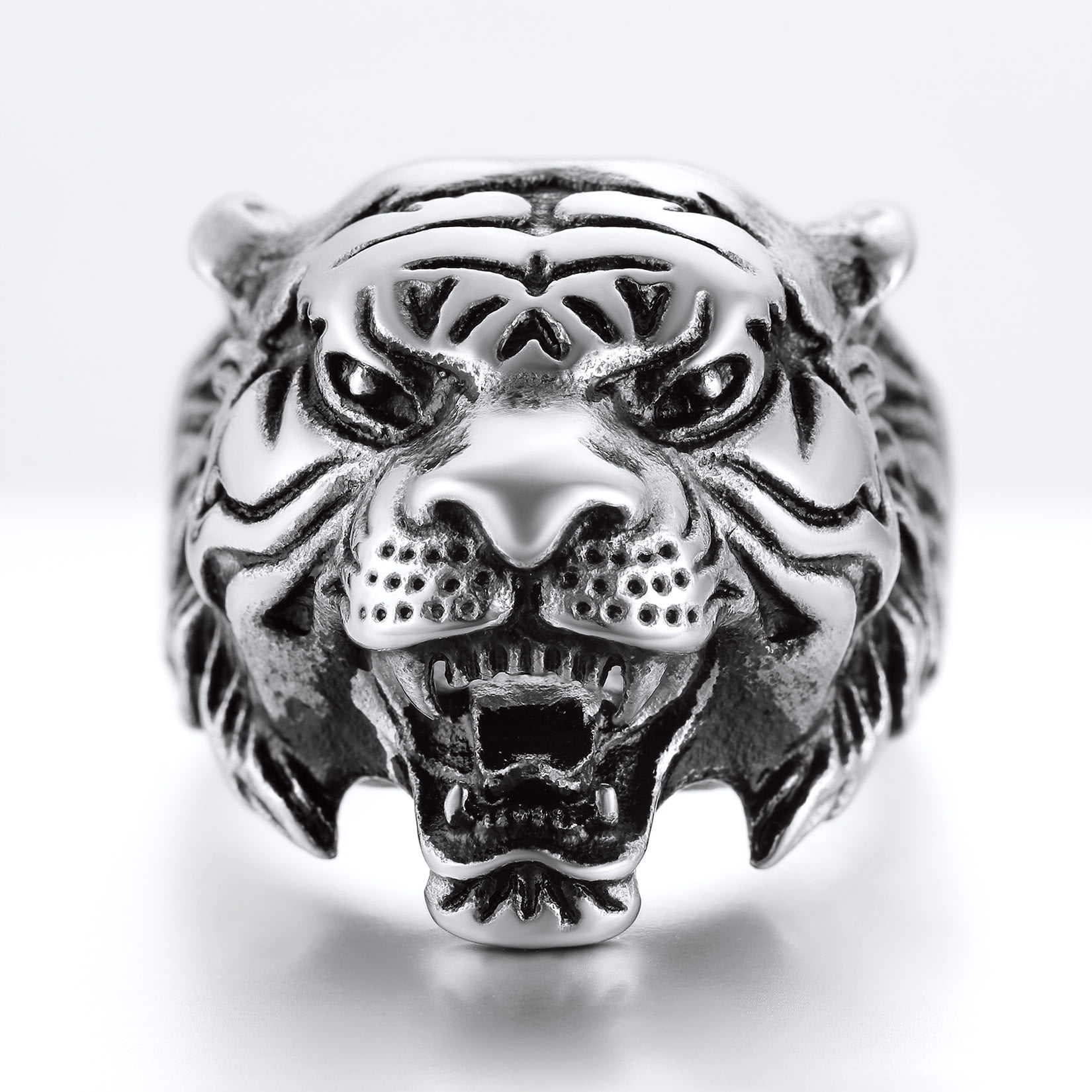 ChainsProMax Stainless Steel Thumb Ring Size 12 Mens Tiger ChainsProMax Stainless Steel Thumb Ring Size 12 Mens Tiger