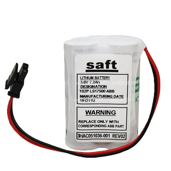 1PCS 3HAC051036-001 IRB120 3.6V 7200mAh Battery Power for ABB Robot IRB120 with Plug