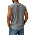 thumbnail image 3 of Men's 250 Anniversary USA Shirt Independence Day 4th Of July Tank Top USA American Flag Graphic Sleeveless Patriotic Tee We the People Round Neck Tops,Gray 3XL, 3 of 3