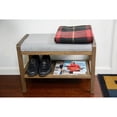thumbnail image 7 of Eccostyle Solid Bamboo Padded Bench - Dark Brown, 7 of 7