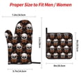 thumbnail image 2 of Naloa Butterfly Skull Oven Mitts and Pot Holders 4 pcs Set, Cooking Baking Grilling Kitchen Oven Glove for Cooking, 2 of 6