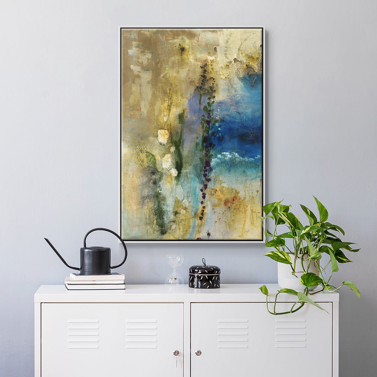 Immerge II Framed Premium Gallery Wrapped Canvas - Ready to Hang - 25 x 37 - White Floating Frame