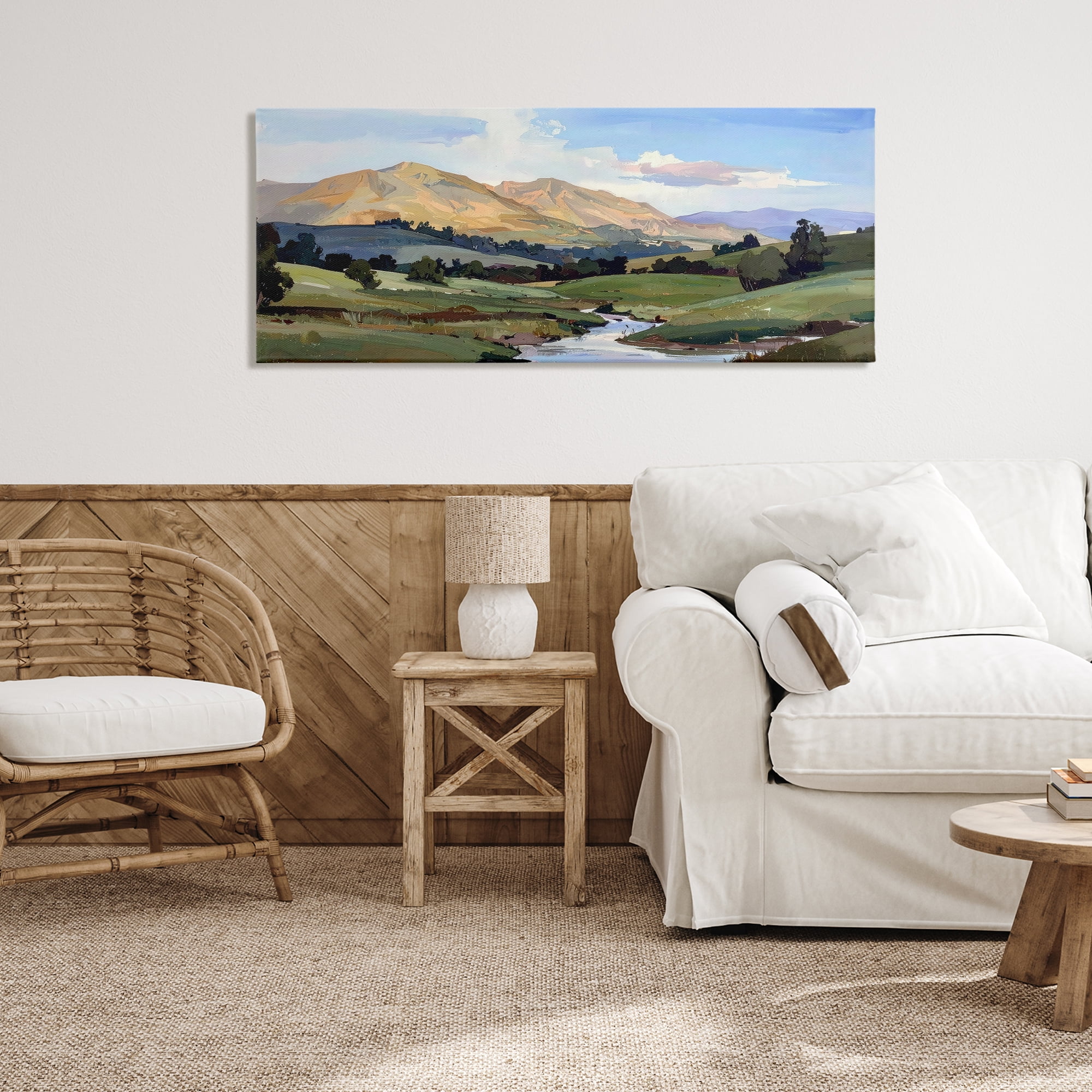 Stupell Industries Winding River Across Valley Canvas Wall Art, design by Alonza Saunders