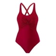 thumbnail image 6 of WAYUTE Womens One Piece Swimsuits Low Back Monokini Rash Guard with High Cut Design for Beach Pool Tummy Control Bathing Suit, 6 of 7