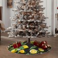 thumbnail image 4 of Sikiie Lemon Fruits Flowers Leaves Nativity Christmas Tree Skirt, Jesus Christian Winter Holiday Tree Mat Decoration(30-48IN), 4 of 6