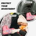 thumbnail image 4 of Fuzoiu Rose Flowers Print 2 Pack Kick Mat Back Seat Protector With 3 Storage Pockets, Universal Car Seat Back Organizer For Kids Pets, Waterproof Backseat Protector For Most Car, 4 of 8