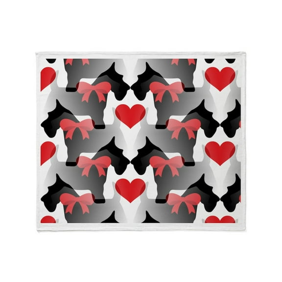 CafePress - Scottie Love Throw Blanket - Soft Fleece Throw Blanket, 50"x60" for All Ages