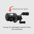 thumbnail image 4 of Fitzgerald Fishing FX8 Baitcasting Reels - Lightweight Graphite Frame Fishing Reels, 7.2:1 Gear Ratio, 8 Ball Bearings, 16 Lb Drag, Magnetic Braking System, Low Profile Reels, 4 of 9