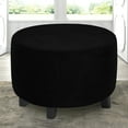 thumbnail image 3 of KBOOK Round Ottoman Slipcover Velvet Ottoman Covers Living Room Footstool Cover Footrest Protector, 3 of 6
