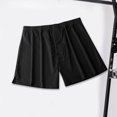 thumbnail image 4 of ruhuadgb Mid-rise Elastic Waistband Ice Silk Breathable Holes Sleeping Shorts Men Summer Casual Short Pajama Pants, 4 of 8
