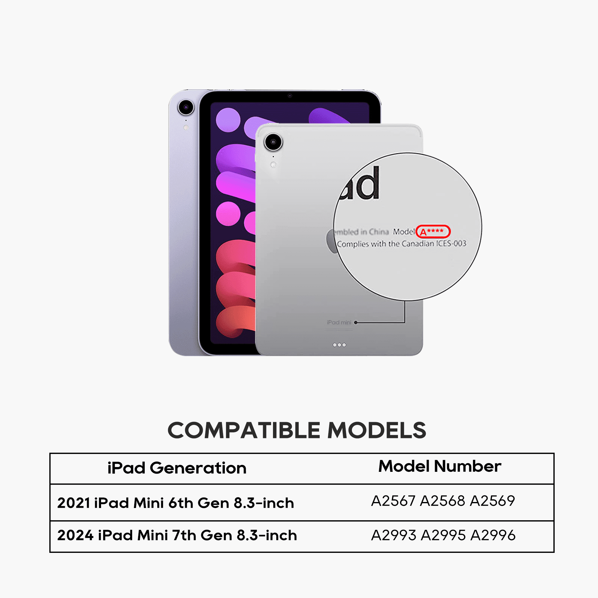 edaiser Swivel Keyboard Case Compatible with Apple iPad Mini 7th Gen 2024 (A17 Pro) & iPad Mini 6th Generation 8.3-inch 2021, Rotatable Cover with RGB Backlit, Multi-Touch Trackpad, Metallic Purple