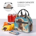 thumbnail image 5 of Uemuo Cute Angel Winged Dog Printed Lunch Bag Lunch Box Reusable Insulated Lunch Tote Bag, Leakproof Thermal Cooler Sack Food Handbags Case High Capacity, 5 of 5