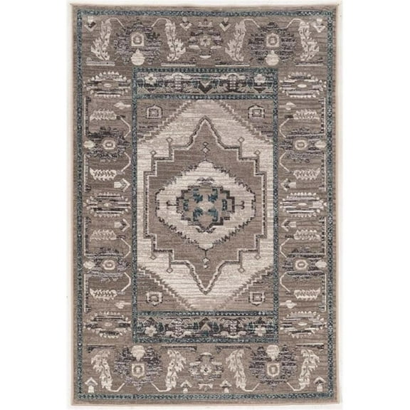 Riverbay Furniture 2' x 10' Runner Rug in Gray and Blue
