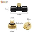 thumbnail image 5 of Spencer 10X Water Brass Misting System Brass Mister Nozzles 1/4" Slip-Lock Misting Nozzles Kit Fog Nozzles for Patio Garden Outdoor Cooling System, 5 of 9