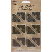 Idea-Ology Ornate Corners 1" 12/Pkg Antique Nickel, Brass & Copper