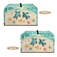 thumbnail image 6 of FOR U DESIGNS Beach Turtle Starfish Pattern Microwave Oven Dust Cover Stain Resistant Protections for Toaster Oven Portable Shield for Countertop Appliances with Top Handle-S, 6 of 8
