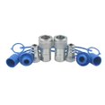 thumbnail image 1 of 2-Sets 12 Ag ISO5675 carbon Steel Hydraulic Quick connect Tractor couplingcoupler Poppet Valve,Pioneer Type, Set wDust cap, 1 of 4