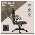thumbnail image 6 of Heated Massage Office Chair - Linen High Back Desk Chair with Vibration & Heat - Coffee, 6 of 9