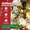thumbnail image 4 of UBesGoo 72in Outdoor Christmas Wreath PVC Bow Decoration Lights LED Garden Garland Decoration Green, 4 of 7