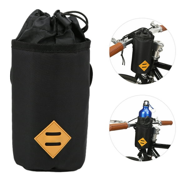 Bike Water Bottle Bag, Heat Preservation Polyester Bike Water Bottle Holder Bike Bag Three Point Hook and Loop Closure Design for Hold Milk Tea, Cups, Kettles, Baby Bottles