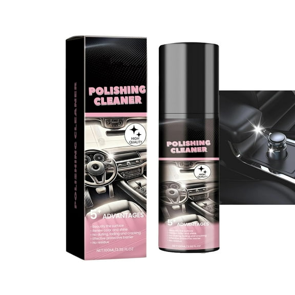 100ml Polishing Cleaner Car Interior,Polishing Car Interior Cleaner, Interior Detailer Spray Rejuvenation,Vehicle Interior Polish,Total Car Cleaner Interior
