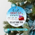 thumbnail image 2 of Best Dentist Ever Ornament Christmas, Personalized Ornaments Xmas, Custom Name Orthodontist Ornament, Gift for Dental Assistant Hygienist Tooth, 2 of 6