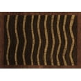 thumbnail image 1 of Ahgly Company Indoor Rectangle Abstract Brown Modern Area Rugs, 2' x 5', 1 of 4