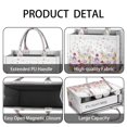 thumbnail image 4 of Large Capacity Tote Bag,Pioneer Flower Floral Print Pattern Handbag Fashion Luxury Tote Bag,15.7"x13"x 5.1" Inches,Laptop Compatible, 4 of 6