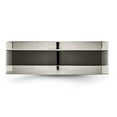 thumbnail image 2 of Auriga Fine Jewelry Titanium Base w/Black Ceramic Center Flat 8mm Band for Men Size- 8, 2 of 7