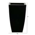 thumbnail image 2 of Nearly Natural 13" Tapered Square Metal Planter, Black, 2 of 3