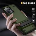 thumbnail image 7 of JTCASES for Motorola Moto Edge+ 2023 Case, Foldable Kickstand Heavy Duty Protective Rugged Hybird Anti-slip Shockproof/Drop Resistant PC TPU Shell for Motorola Moto Edge+ 2023, Armygreen, 7 of 7