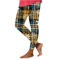 thumbnail image 2 of ClodeEU Women's Christmas Printed Leggings,High Waisted Shiny Leggings Pant,Trendy Legging Multicolor 17,Womens Plus XL, 2 of 5