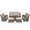 Brown/Beige, variant on PARKWELL 4 Pieces Outdoor Patio High Back Furniture Set with Fire Pit Table, Luxury 6" Thick Conversation Set with Swivel Glider Chairs,Wicker Seating Set for Deck, Backyard,Gray/Gray