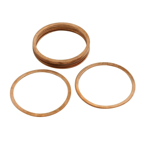 8 Pcs 40mm Inner Dia Copper Washers Flat Sealing Gasket Rings for Cars