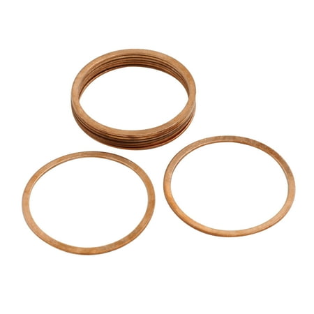

8 Pcs 40mm Inner Dia Copper Washers Flat Sealing Gasket Rings for Cars