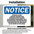 thumbnail image 3 of (2 Pack) Ethylene Oxide Cancer Hazard And Reproductive OSHA Notice Sign, 3 of 7