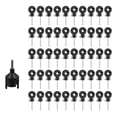 thumbnail image 1 of 50 piezas de aisladores de eléctrica Tornillo en la herramienta de enchufe de accesorios del de cuadrícula Negro, 1 of 8