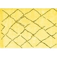 thumbnail image 1 of Ahgly Company Indoor Rectangle Solid Yellow Modern Area Rugs, 2' x 4', 1 of 4