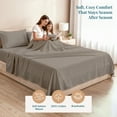 thumbnail image 2 of Casa Platino King Sheets Cotton – 450 Thread Count 100% Cotton Cooling King Sheet Set, Naturally Breathable, Fade Resistant, Fully Elasticized Bedding – Taupe, 2 of 8