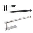 thumbnail image 1 of Soporte para papel higiénico de cocina cuadrado, redondo, de acero inoxidable, negro, sin perforaciones, para armario, soporte para papel higiénico, soporte para rollo de papel de cocina, 1 of 1