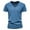 Blue, variant on Men's Casual T-Shirt, V-Neck Short Sleeve Solid Color Cotton Top, Basic Everyday Wear for Summer and Relaxed Outfits White XXXL