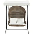 thumbnail image 5 of Modway Vantage Outdoor Patio Swing Chair With Stand in Brown White, 5 of 5