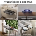 thumbnail image 4 of JOYMOOP Clip-On Bedside Shelf for Bunk Beds, Dorm Room Essentials, Bedside Caddy, No-Tool Install Bed Side Table Storage for Loft, Platform Beds, Nightstand Caddy for Phone, Glasses, Book, Black, 4 of 14