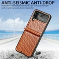 thumbnail image 4 of Allytech Case for Samsung Galaxy Z Flip 4 (6.7" 2022 Release), Soft PU Leather Backplane & Rugged PC Shell Heavy Duty Protectve Luxury Stylish Stand Feature Folding Case for Samsung Z Flip 4, Brown, 4 of 12