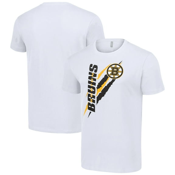Men's Starter White Boston Bruins Color Scratch T-Shirt