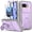 Purple, variant on Poetic Revolution Case for Google Pixel 10A, | Slide Camera Cover | Tempered Glass Screen Protector | 20FT Mil-Grade Drop Tested | Full-Body Rugged Dual-Layer Shockproof Cover with Kickstand, Black