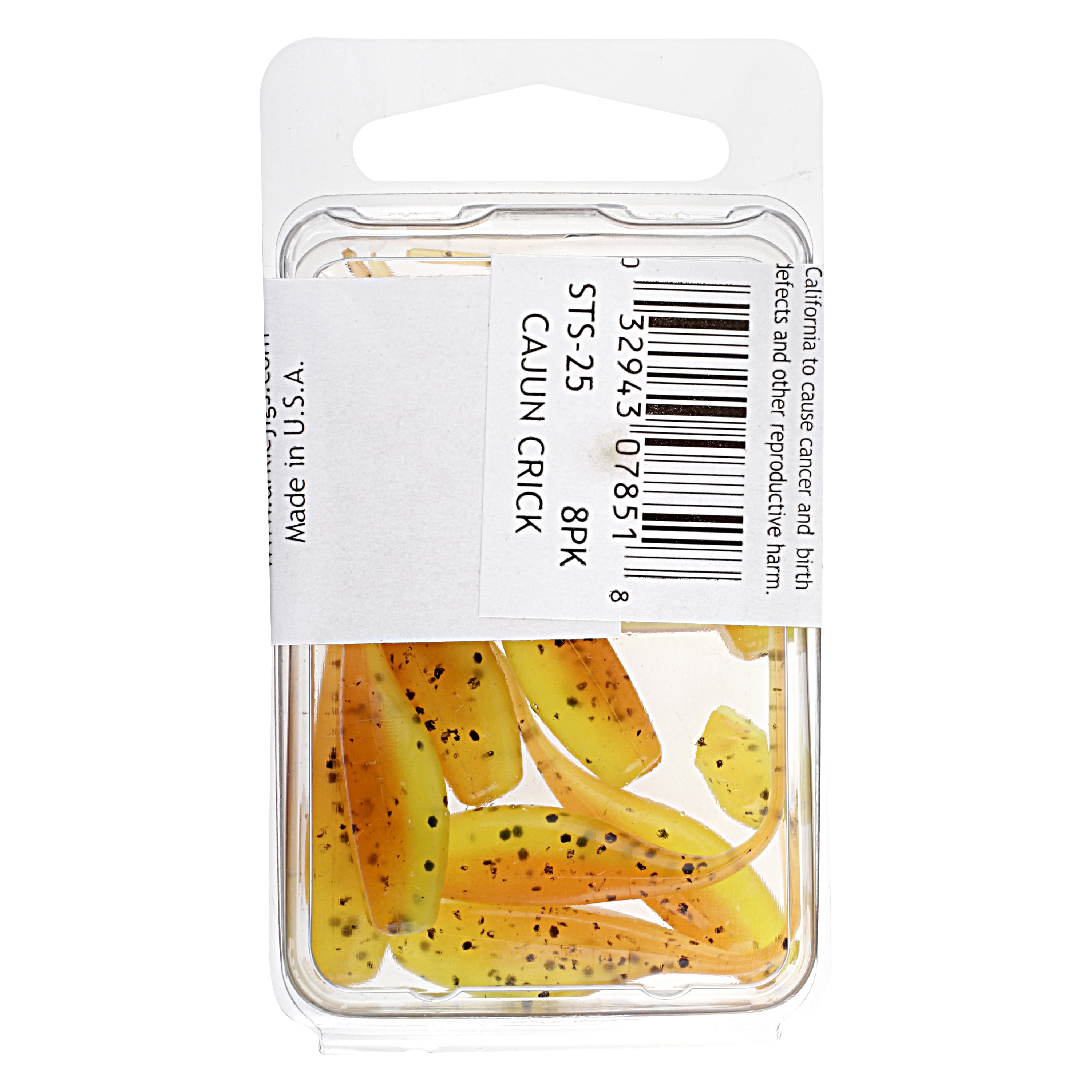 Arkie Lures 2 inch Sexee Tail Shad Soft Fishing Lure, Color Cajun Cricket
