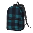 thumbnail image 3 of 17in Backpack With Pocket Adjustable Shoulder Strap Large Capacity Zipper Opening And Closing Double Pull Head Zipper For Work Travel Sports Darkcyan Buffalo Plaid Check Tartan Scotland_2, 3 of 8